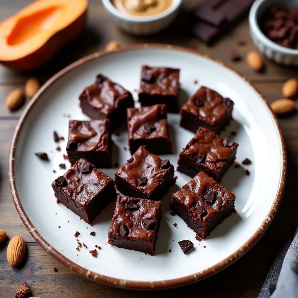 Brownies de Batata y Tahini con Trozos de Chocolate 85%: Postre Keto y Sin Harina