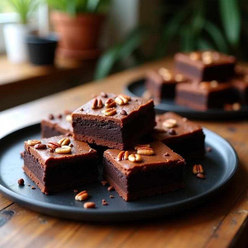 Brownies de Boniato y Cacao con Nuez Pecana: Postre Keto Sin Azúcar en 25 Minutos