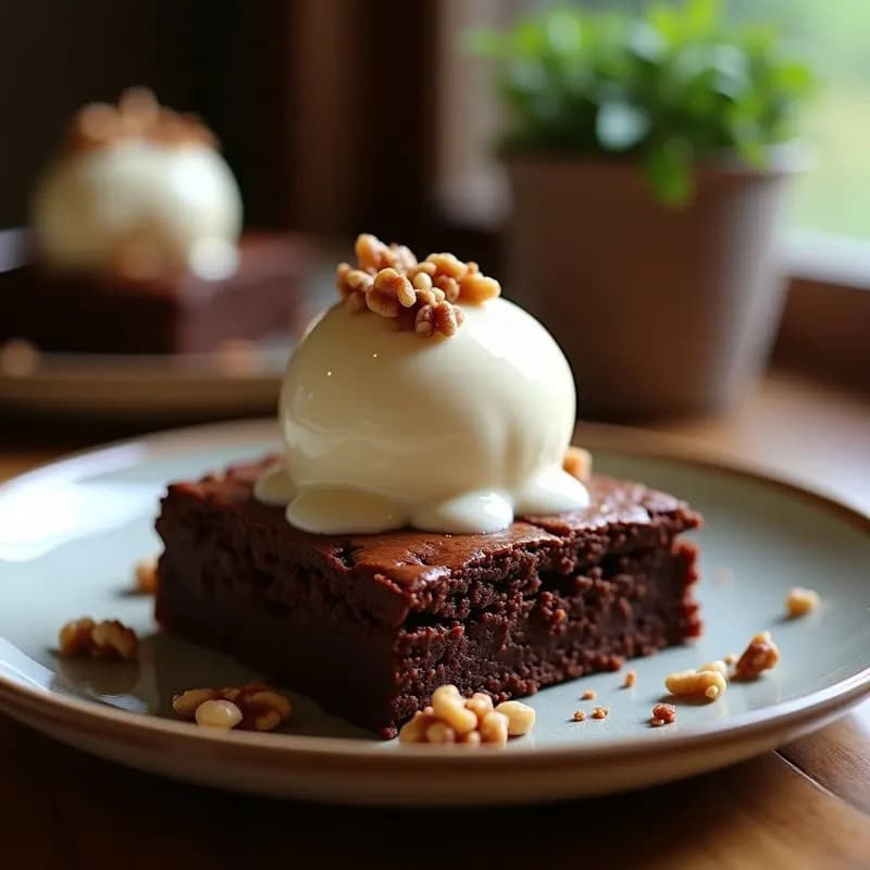 Brownies de Chocolate con Helado de Queso Cream: Receta Ultracremosa en Microondas