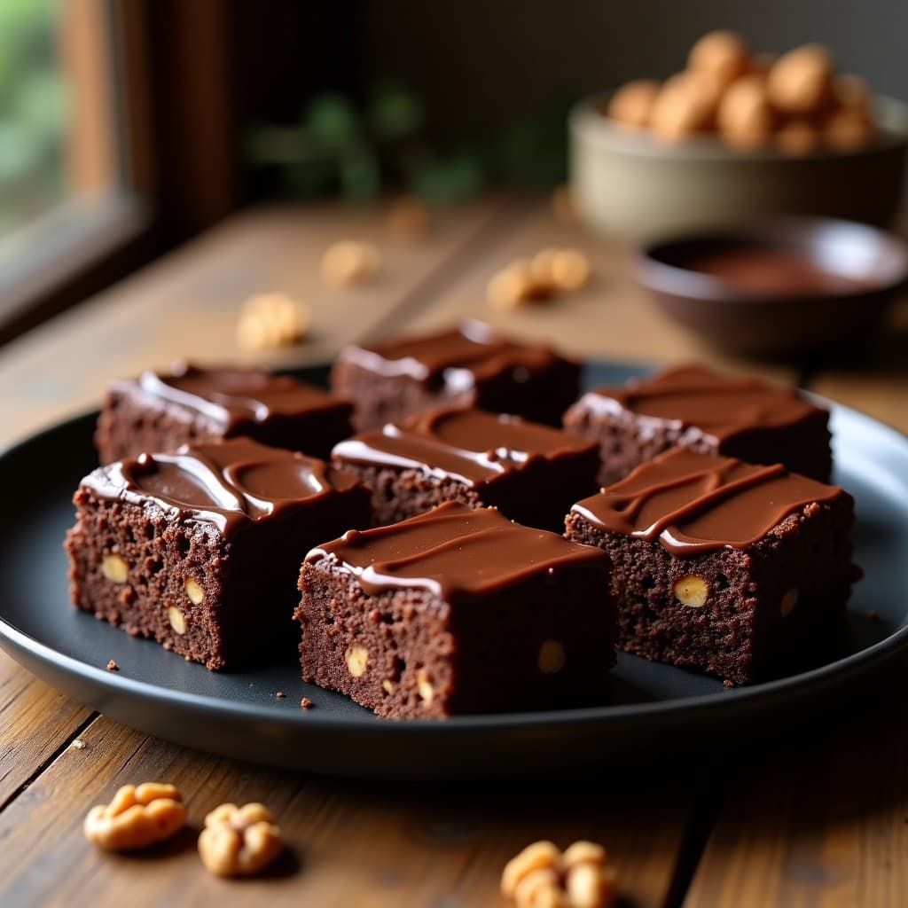 Brownies de Garbanzo y Chocolate con Nueces: Postre Vegano Alta en Fibra