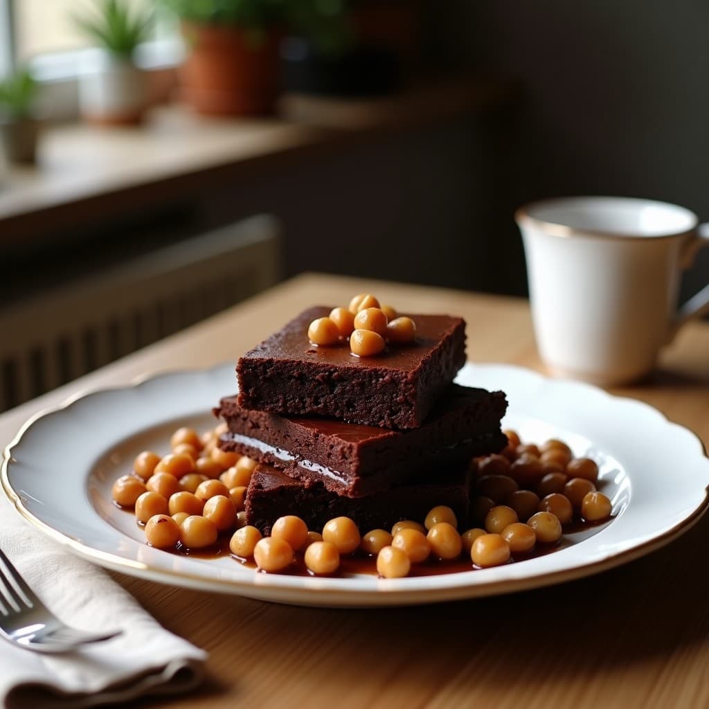 Brownies de Garbanzos y Café con Glaseado de Cacao: Postre Keto Sin Harina en 25 Minutos