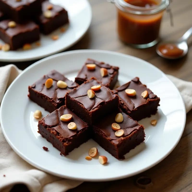 Brownies de Gelatina de Café y Avellanas: Postre Keto Sin Azúcar y Sin Horno