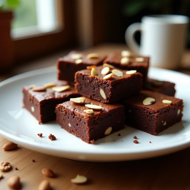 Brownies de Harina de Almendra y Puré de Dátiles: Postre Sin Gluten y Sin Azúcar en 20 Minutos