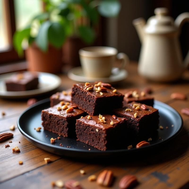 Brownies de Harina de Castaña y Chocolate Negro: Postre Sin Gluten y Bajo en Carbohidratos
