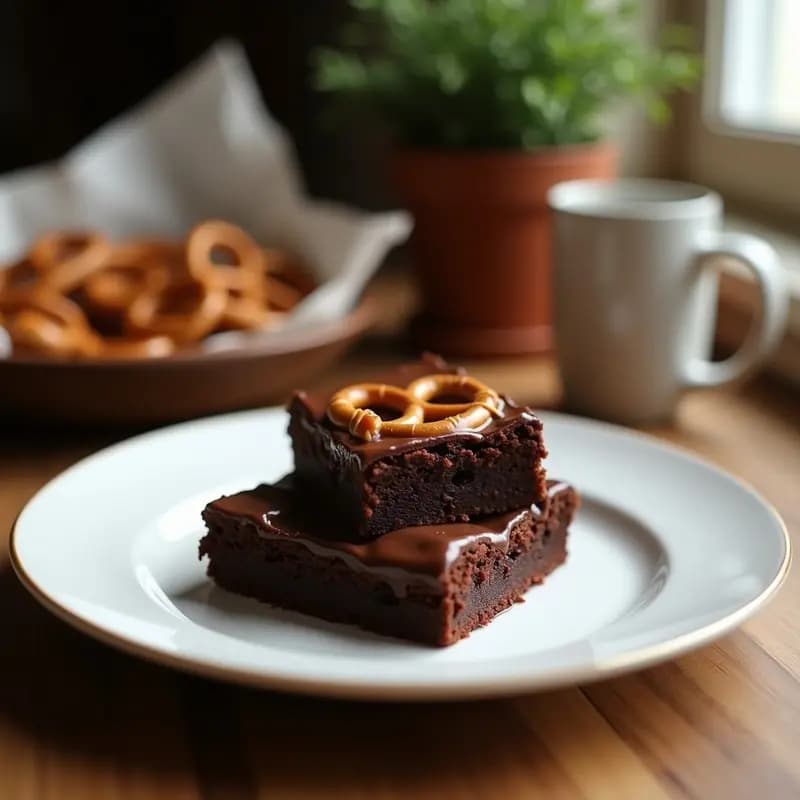 Brownies de Nutella y Pretzels: Crujiente, Dulce y Salado en un Solo Bocado
