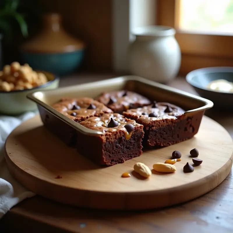 Brownies de Avena y Cacahuete: Receta de Postre Proteico Sin Harina