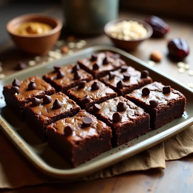 Brownies Veganos de Avena y Dátiles: Receta Sin Harina y Ultra Esponjosos
