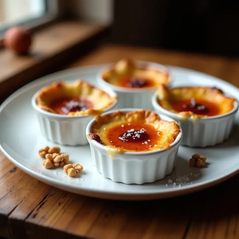 Bruleé de Queso Brie y Mermelada de Higos: Postre Francés en Airfryer Rápido