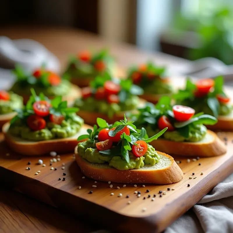 Bruschetta de Aguacate y Ajo Negro: Aperitivo Español Sin Gluten y Vegano