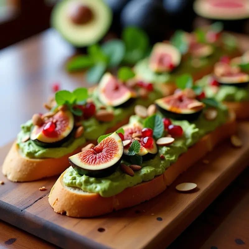 Bruschetta de Aguacate y Higos con Vinagre Balsámico: Aperitivo Italiano Vegano