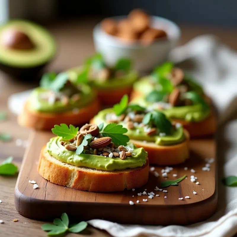 Bruschetta de Aguacate y Higuitos: Aperitivo Italiano Keto con Pan de Almendra