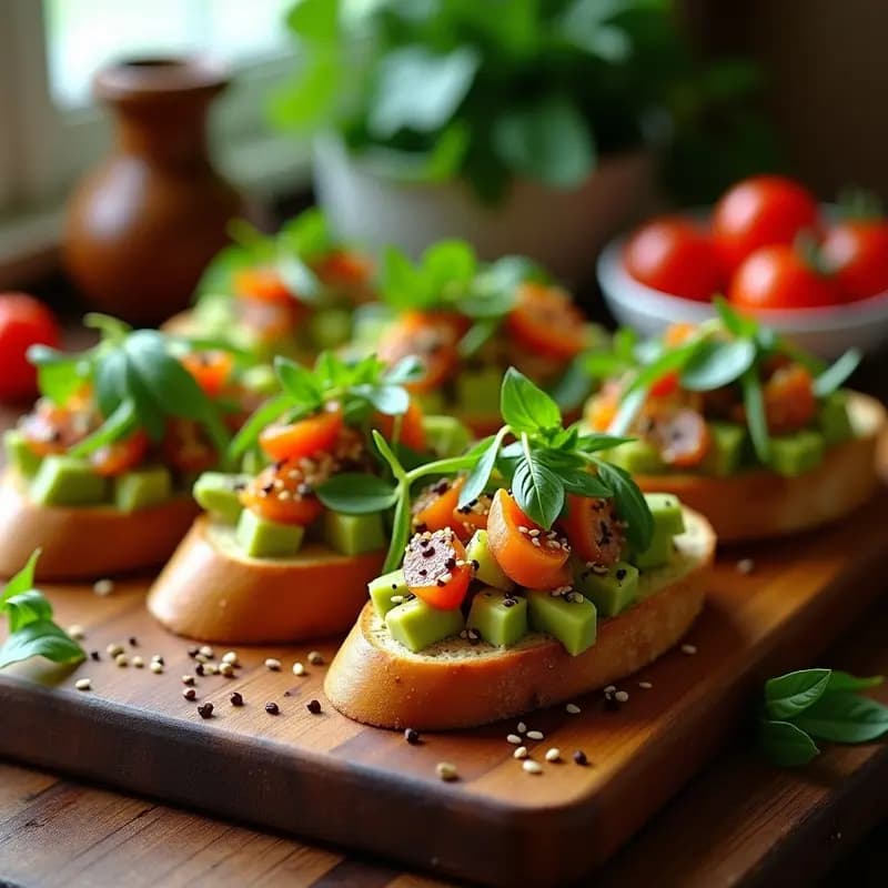 Bruschetta de Aguacate y Ventresca con Tomates Secos: Aperitivo Italiano Gourmet