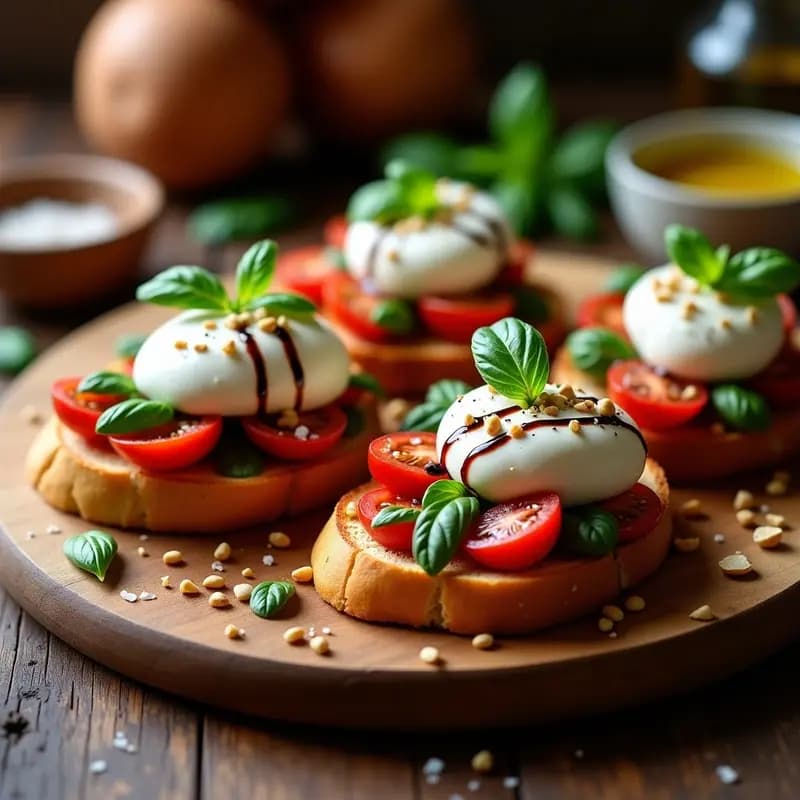 Bruschetta de Pan de Centeno con Burrata y Tomates Confitados: Receta Italiana en 15 Minutos