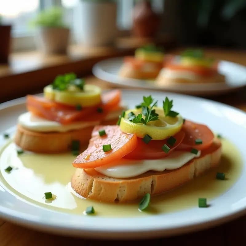 Bruschetta de Higado de Bacalao y Limón Confitado: Entrante Portuguesa Tradicional