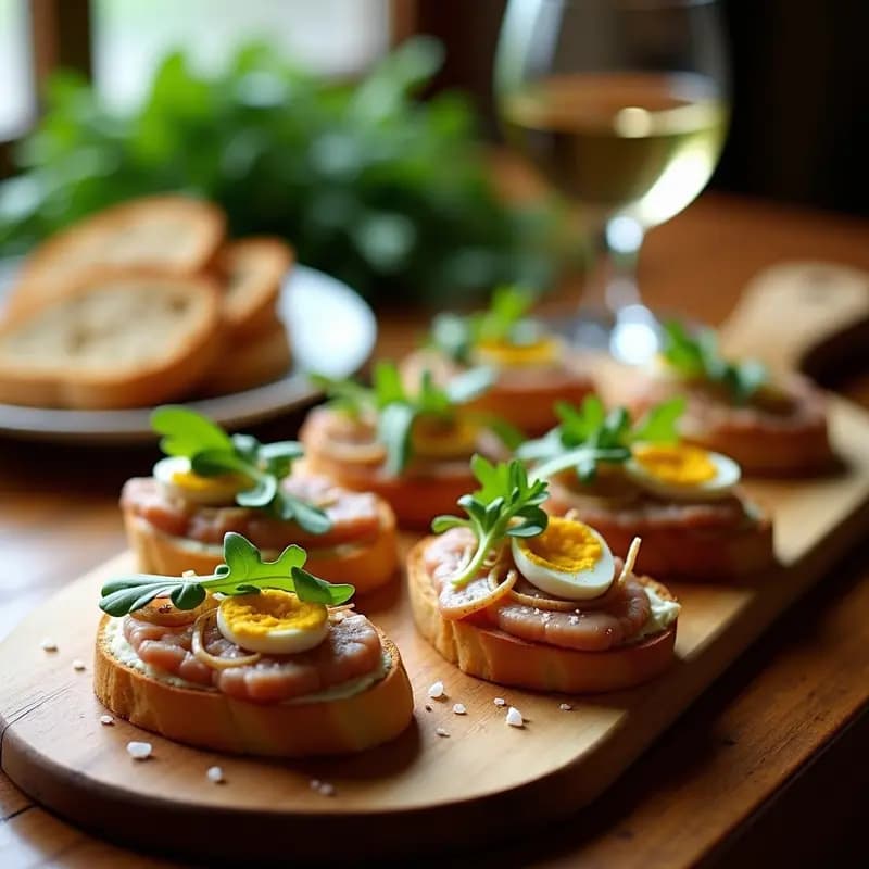Bruschetta de Higado de Pollo y Mostaza de Dijon: Receta Francesa Gourmet en 20 Minutos