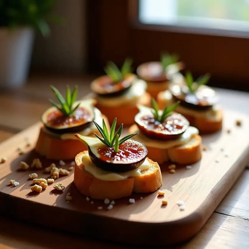 Bruschetta de Higos Asados y Queso de Burra: Entrante Italiano Dulce-Salado en 15 Minutos