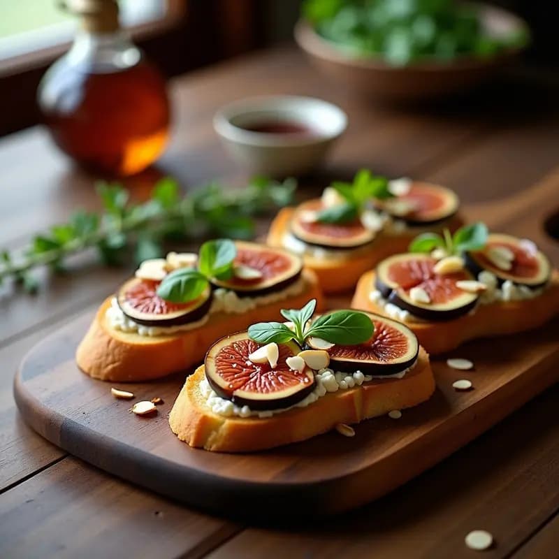 Bruschetta de Higuitos y Queso de Cabra: Entrante Español con Pan de Centeno en Airfryer