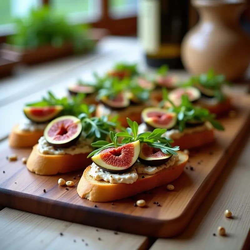Bruschetta Italiana de Higado de Paté y Higos: Aperitivo Gourmet en 10 Minutos