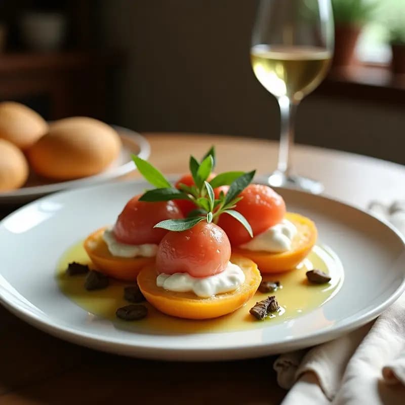 Bruschetta de Melón con Jamón Serrano y Queso de Buratta: Entrante Italiano Refrescante