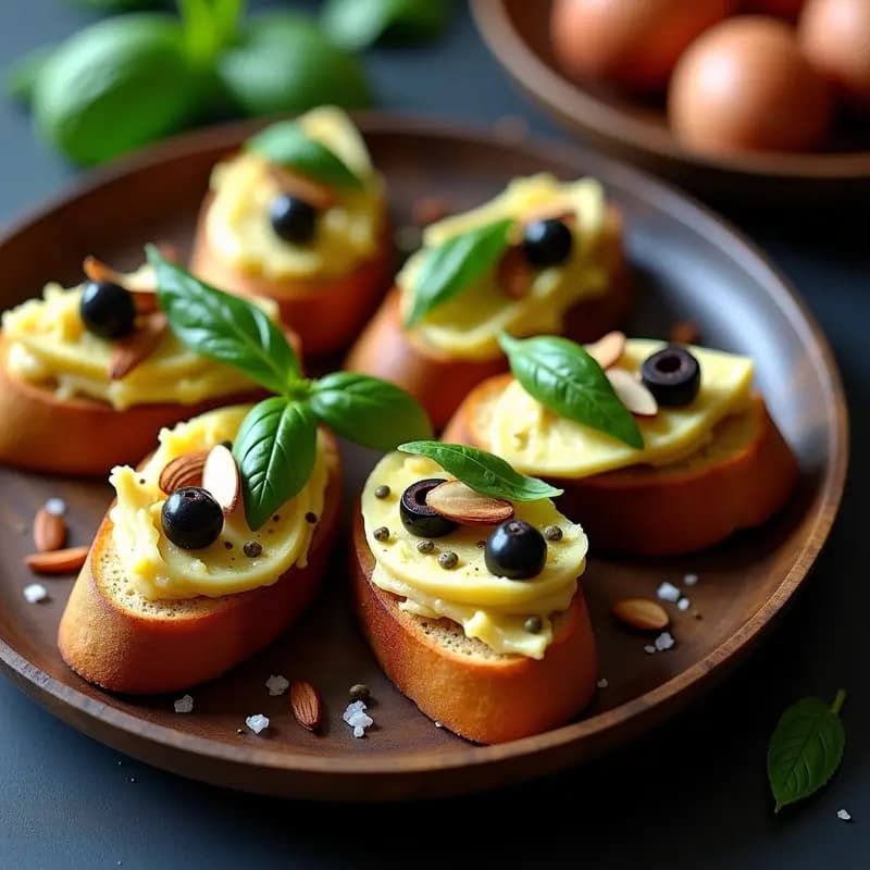 Bruschettas de Higados de Alcachofa y Aceitunas Kalamata: Entrante Italiano Gourmet Sin Cocina