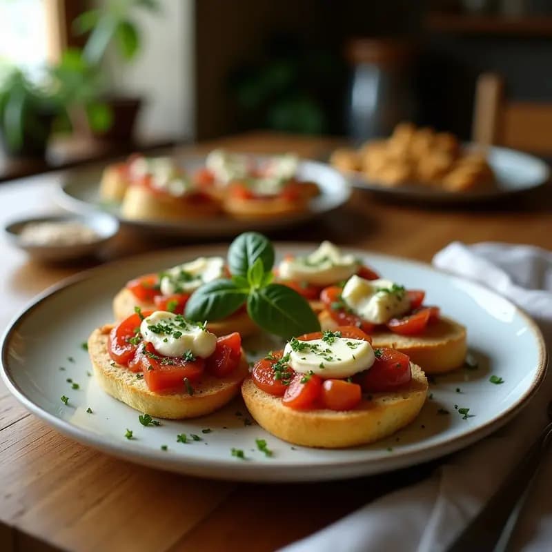 Bruschettas de Ampalaya y Queso de Cabra: Entrante Filipino Amargo y Crujiente
