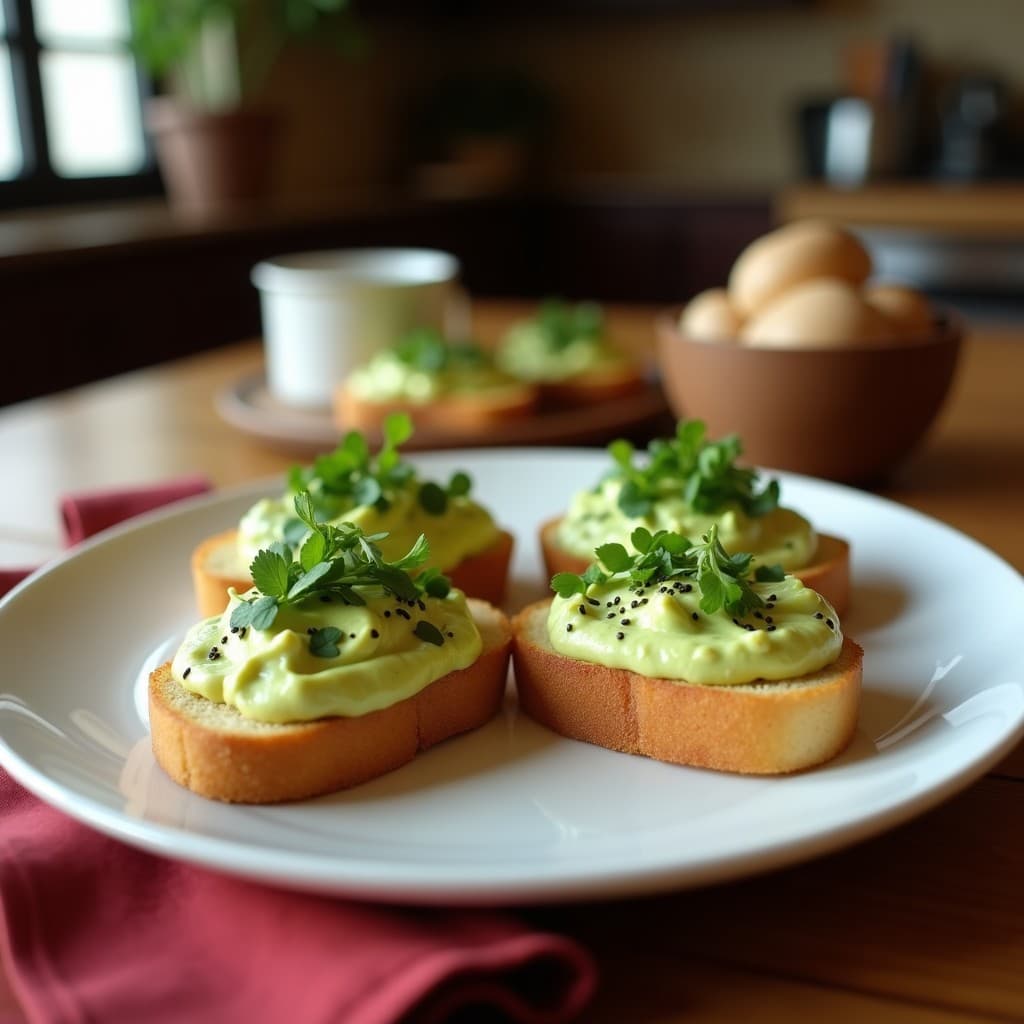 Bruschettas de Pan de Centeno con Crema de Aguacate y Granada: Entrante Mediterráneo Sin Gluten