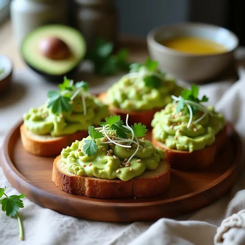 Bruschettas de Pan de Centeno y Aguacate: Receta Italiana Sin Gluten y Alta en Fibra