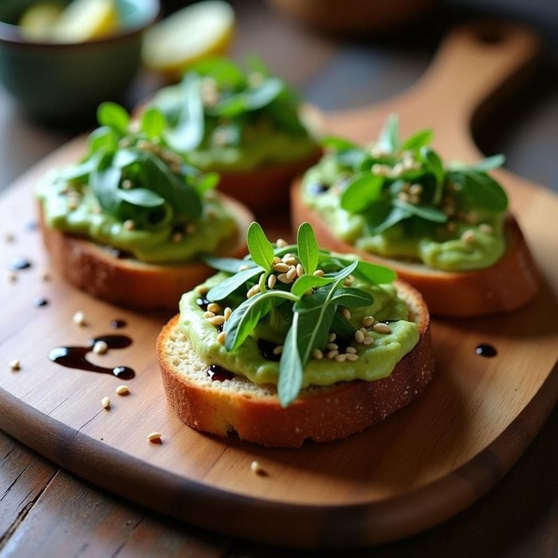 Bruschettas de Pan de Centeno con Puré de Habas y Rúcula: Aperitivo Italiano Sin Gluten en Thermomix