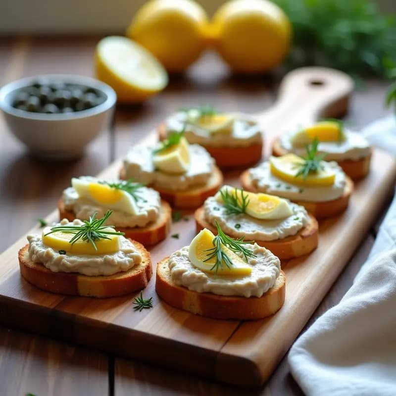 Bruschettas de Pan de Centeno con Higado de Bacalao y Limón: Aperitivo Escandinavo