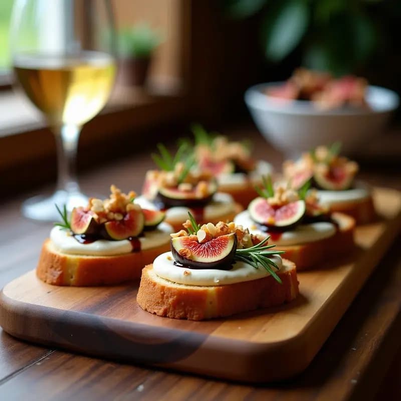 Bruschettas de Pan de Centeno con Ricotta y Higueras: Aperitivo Italiano Keto