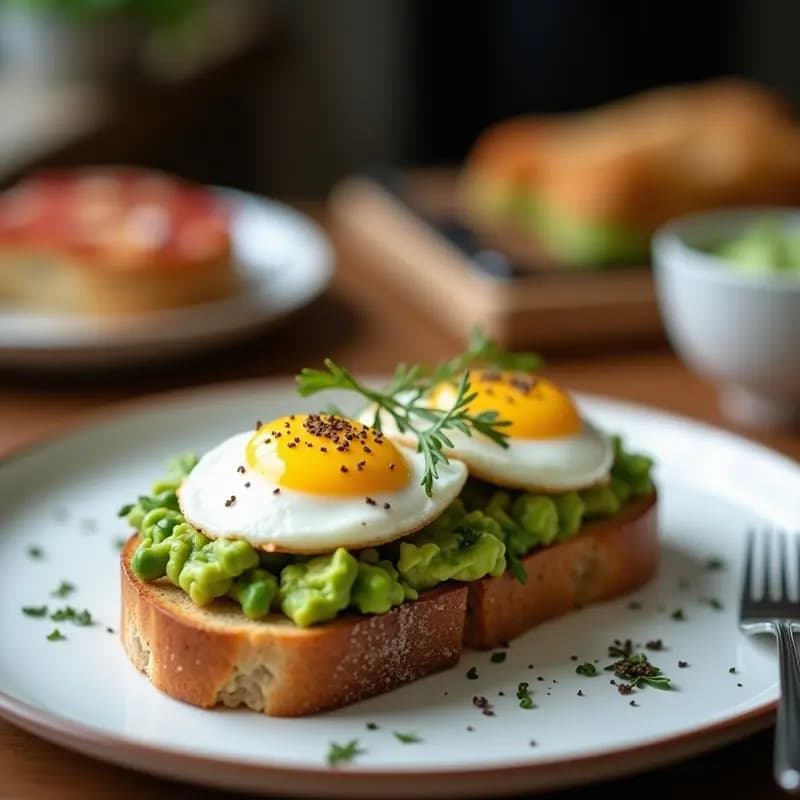 Bruschettas de Pan de Espelta con Aguacate y Huevo Poché: Entrante Italiano Rico en Omega-3