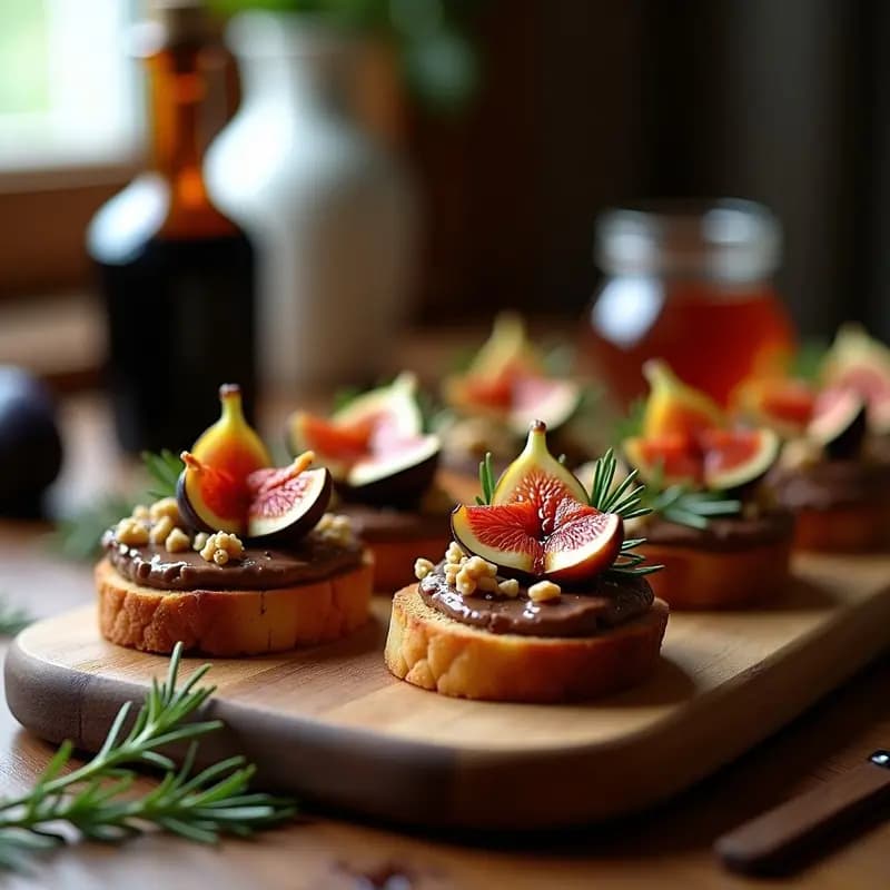 Bruschettas de Higado de Paté y Higos: Aperitivo Italiano con Toque Dulce-Salado