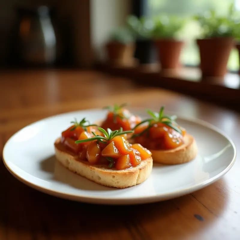 Bruschettas de Higado de Paté y Mermelada de Cebolla: Aperitivo Francés Sofisticado