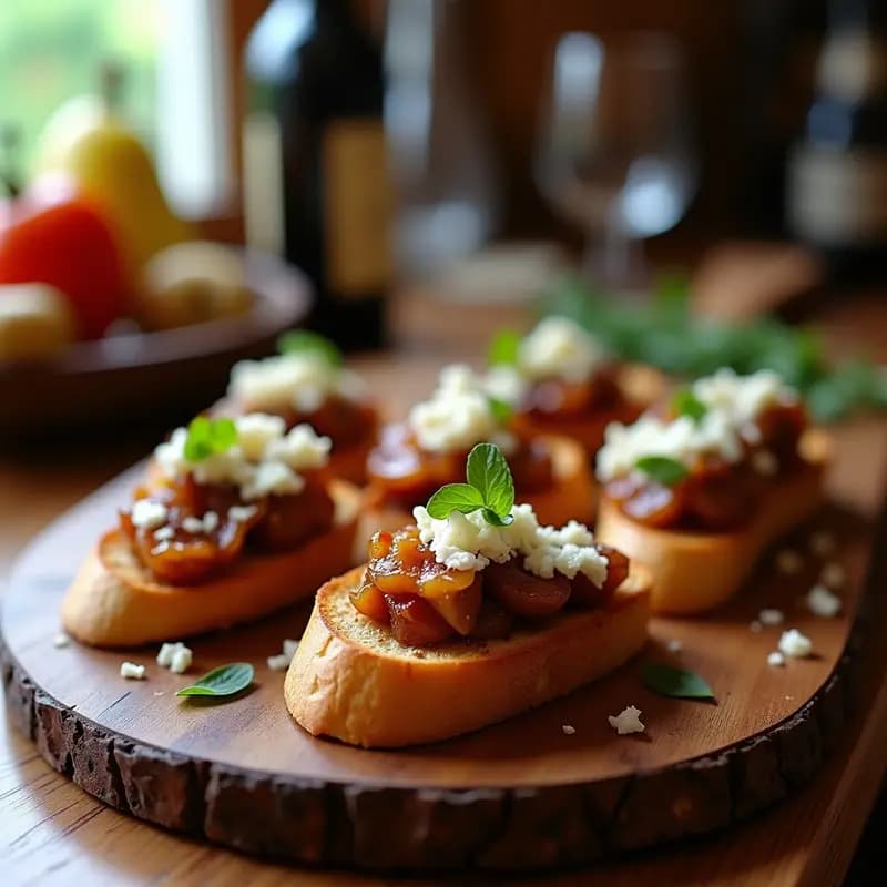 Bruschettas de Higado de Pollo y Cebolla Caramelizada: Receta Italiana con Toque Gourmet