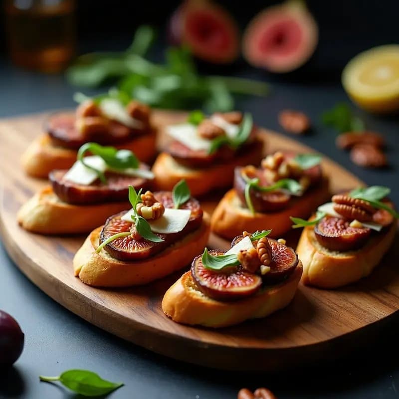 Bruschettas de Higado de Pollo y Higos: Aperitivo Italiano Crujiente con Reducción de Miel