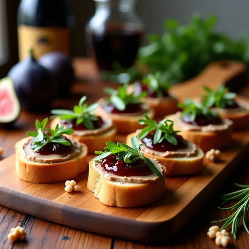 Bruschettas de Higado de Pollo y Mermelada de Higo: Aperitivo Italiano Dulce-Salado