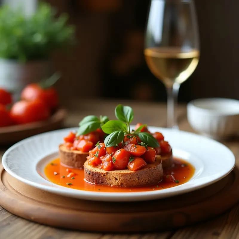 Bruschettas de Higado de Pollo y Romesco: Aperitivo Español Gourmet en 10 Minutos