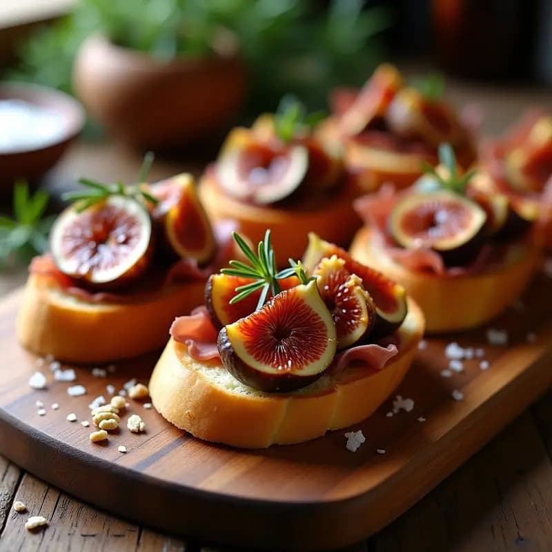  Bruschettas de Higos y Prosciutto de Hongos: RECETA ITALIANA gourmet sin carne