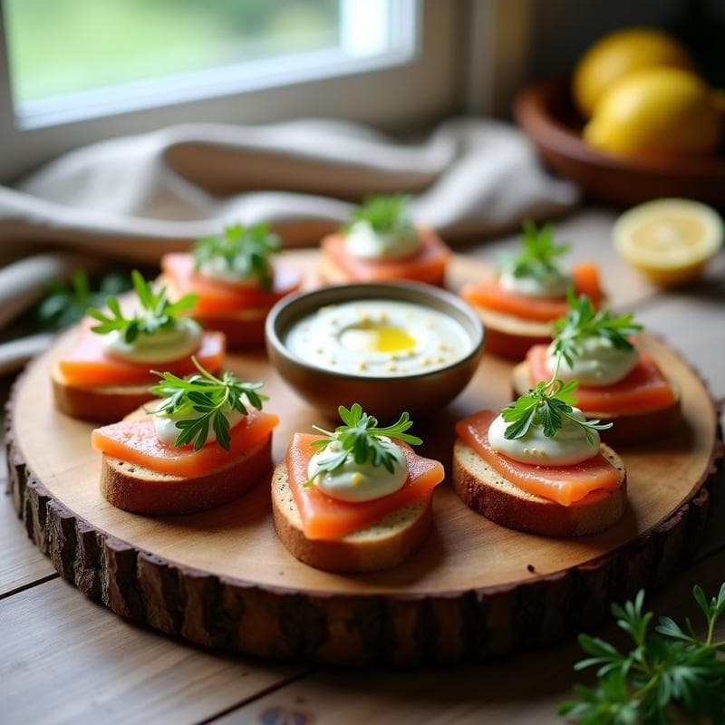 Bruschettas de Pan de Alaska y Salmón Ahumado: Aperitivo Sin Gluten con Toque Nórdico