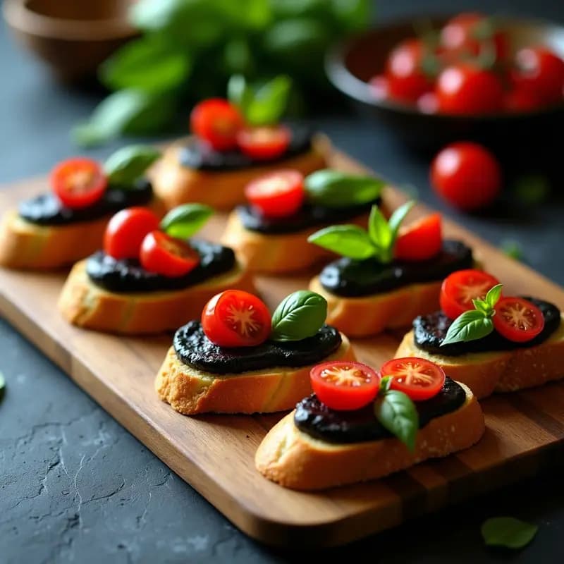 Bruschettas de Pan de Mandioca con Crema de Aceitunas Negras: Aperitivo Brasilero Sin Gluten