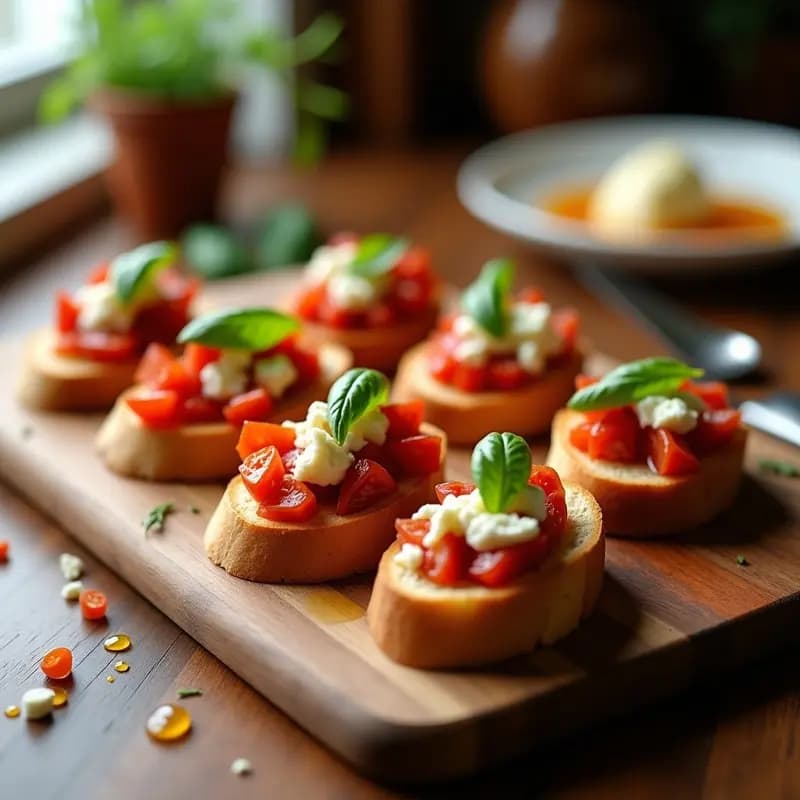 Bruschettas de Tomate Seco y Queso de Cabra: Receta Italiana Rápida y Sin Gluten