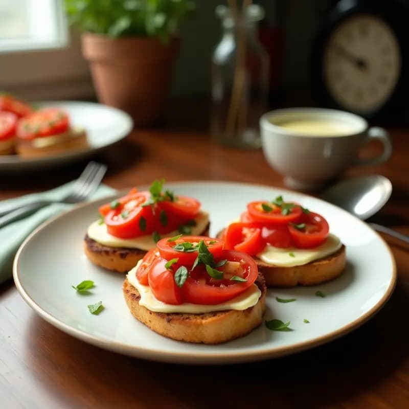 Bruschettas de Tomate Seco y Queso Vegano: Receta Italiana Sin Lactosa en Airfryer