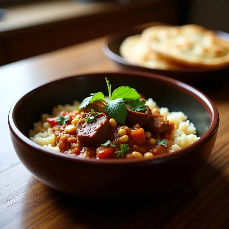 Bspokhari de Cordero y Arroz: Estofado Georgiano con Especias y Hierbas Frescas