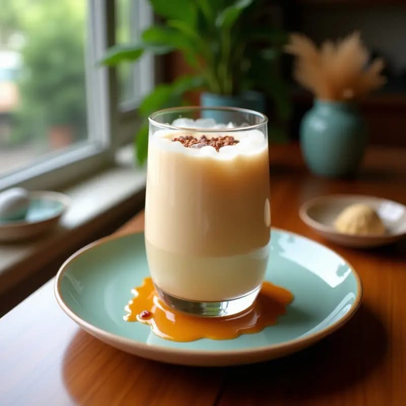 Bubble Tea de Taro con Leche de Coco: Bebida Taiwánea Sin Azúcar y color Morado