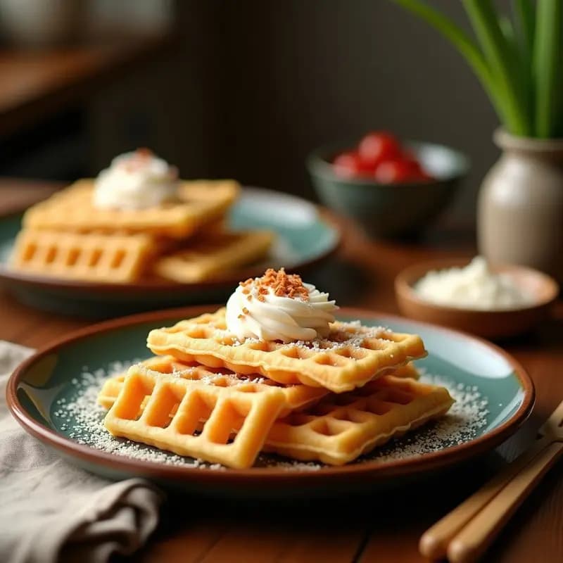 Bubble Waffles de Harina de Arroz y Coco: Desayuno Chino Sin Gluten y Crujiente