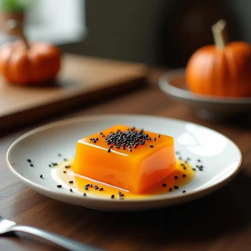 Buberim Corea del Sur: Gelatina de Calabaza y Semillas de Sésamo Negro