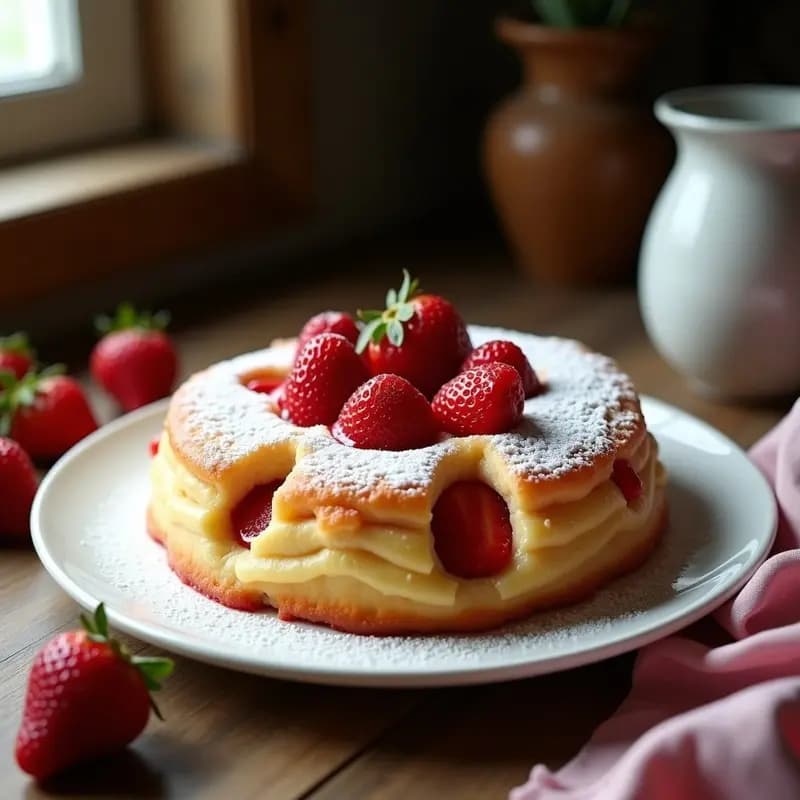 Bublanina Checa de Fresas: Pastel Esponjoso Sin Gluten