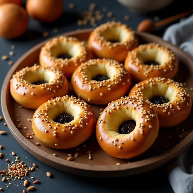 Bublik Polaco de Semillas con Relleno de Amapola: Pan Tradicional Sin Harina