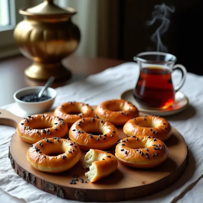 Bubliki Rusos con Semillas de Amapola y Miel: Aperitivo Tradicional para Acompañar Té