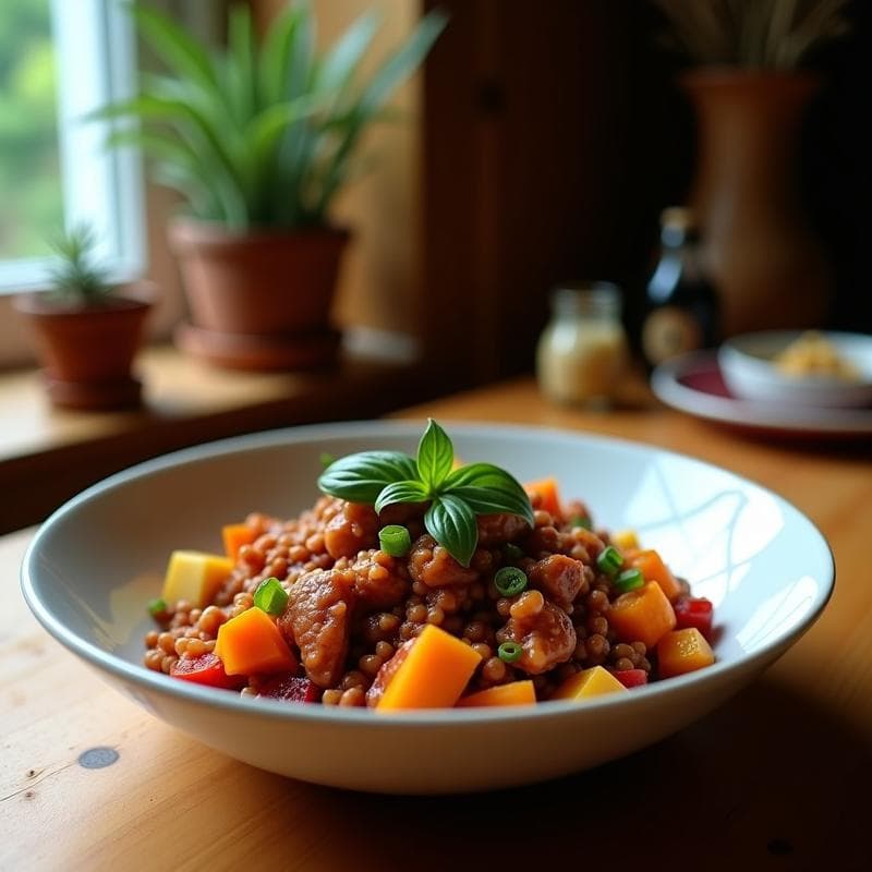 Buddha Bowl de Batata Morada y Tempeh Ahumado: Receta Vegana y Reconfortante